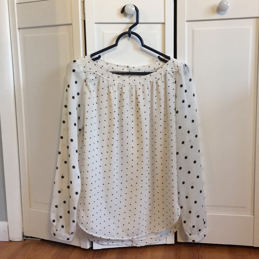 Boatneck long sleeve blouse
